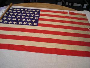 Silk U.S. flag with 46 stars