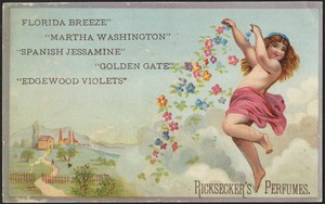 Florida Breeze" "Martha Washington" "Spanish Jasmine" "Golden Gate" "Edgewood Violets" Ricksecker's Perfumes.