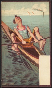 Man rowing a kayak.