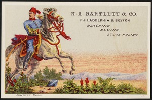 Suleiman Pasha. H. A. Bartlett & Co., Philadelphia & Boston - blacking, bluing, stove polish
