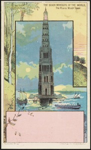 The seven wonders of the world. The Pharos Watch Tower.
