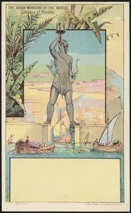 The seven wonders of the world. Colossus of Rhodes.