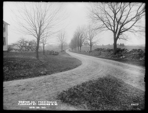 Weston Aqueduct, Pleasant Street, looking northwesterly, Framingham, Mass., Apr. 29, 1901