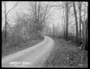 Weston Aqueduct, Chestnut Street, looking easterly, Weston, Mass., Apr. 30, 1901