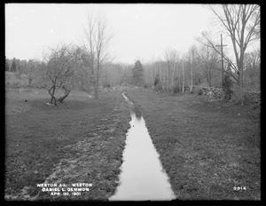 Weston Aqueduct, Daniel L. Demmon's land, looking westerly, Weston, Mass., Apr. 30, 1901