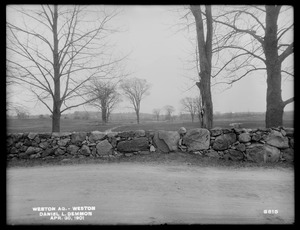 Weston Aqueduct, Daniel L. Demmon's land, looking easterly, Weston, Mass., Apr. 30, 1901