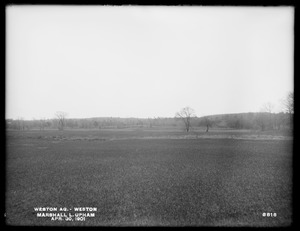 Weston Aqueduct, Marshall L. Upham's land, looking southeasterly, Weston, Mass., Apr. 30, 1901