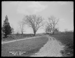 Weston Aqueduct, Ralph L. Perry's property, looking southeasterly, Wayland, Mass., May 6, 1901