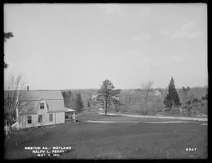 Weston Aqueduct, Ralph L. Perry's property, looking northwesterly, Wayland, Mass., May 6, 1901