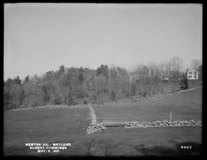 Weston Aqueduct, Robert Cummings' property, looking easterly, Wayland, Mass., May 6, 1901