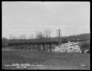 Wachusett Reservoir, third bridge west of Boylston Station on Central Massachusetts Railroad, Boylston, Mass., May 3, 1901