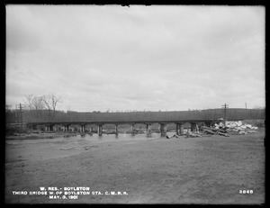 Wachusett Reservoir, third bridge west of Boylston Station on Central Massachusetts Railroad, Boylston, Mass., May 3, 1901