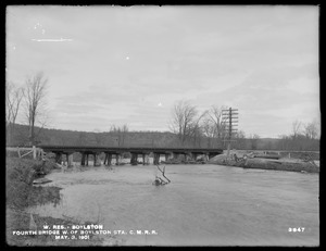 Wachusett Reservoir, fourth bridge west of Boylston Station on Central Massachusetts Railroad, Boylston, Mass., May 3, 1901
