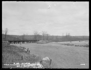 Wachusett Reservoir, break in easterly bank of Nashua River, just north of fourth bridge, Boylston, Mass., May 3, 1901