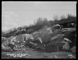 Wachusett Dam, rock at the quarry, Boylston, Mass., May 3, 1901