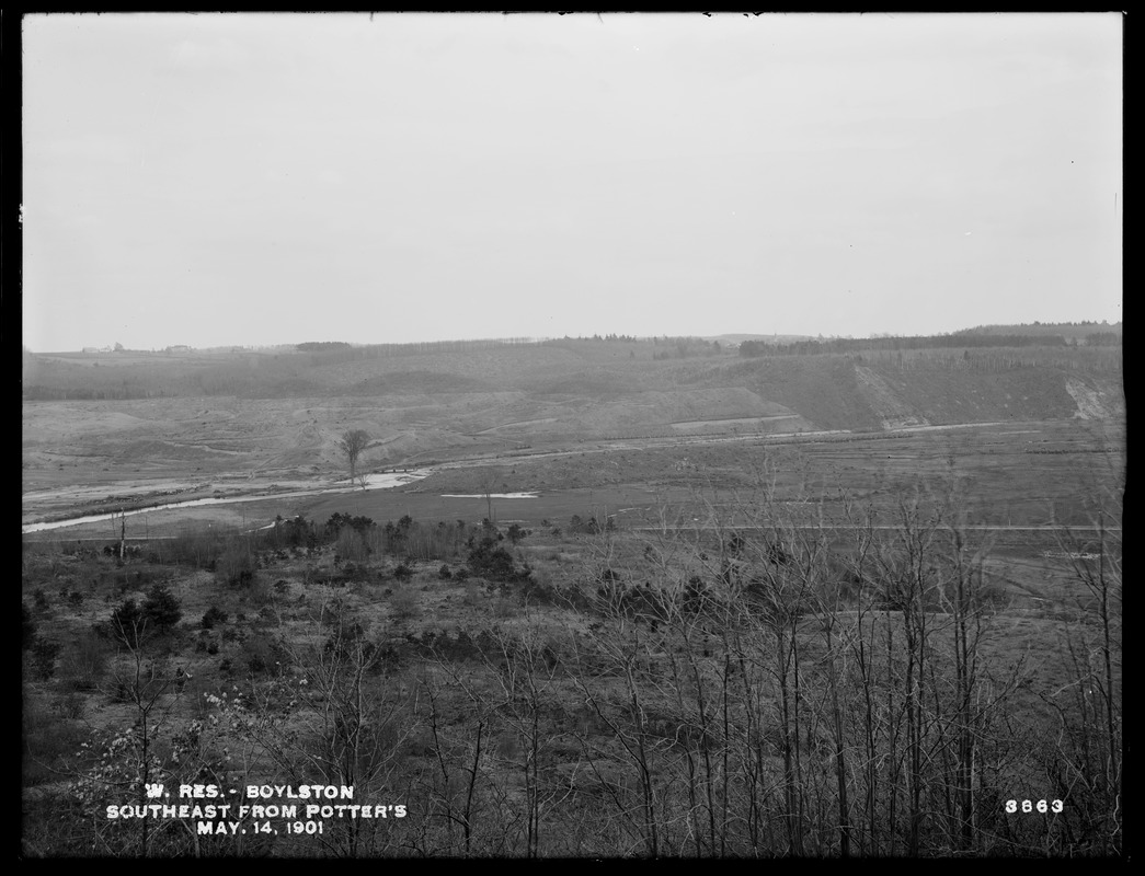Wachusett Reservoir, southeasterly from Potter's ledge, Boylston, Mass., May 14, 1901