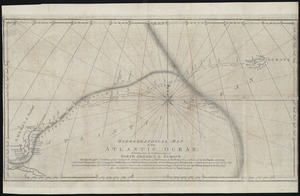 Hydrographical map of the Atlantic Ocean, extending from the southermost part of North America to Europe