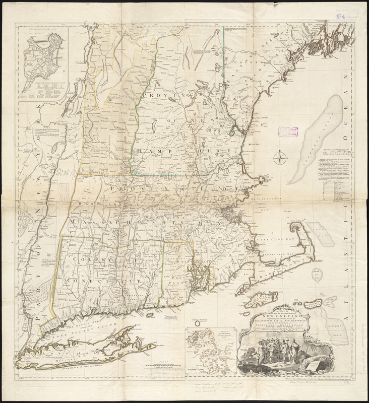 A map of the most inhabited part of New England
