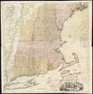A map of the most inhabited part of New England