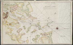 Plan de Boston avec les sondes et les directions pour la navigation
