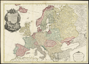 Carte de l'Europe divisée en ses principaux états