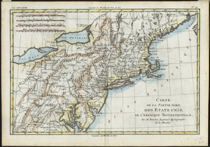 Carte de la partie nord, des Etats Unis, de l'Amérique Septentrionale