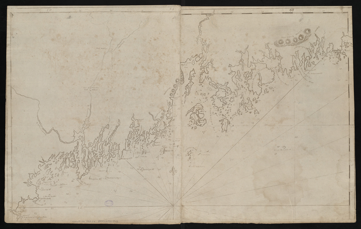 A chart of the Coast of America from Wood Island to Good Harbour from Hollands surveys