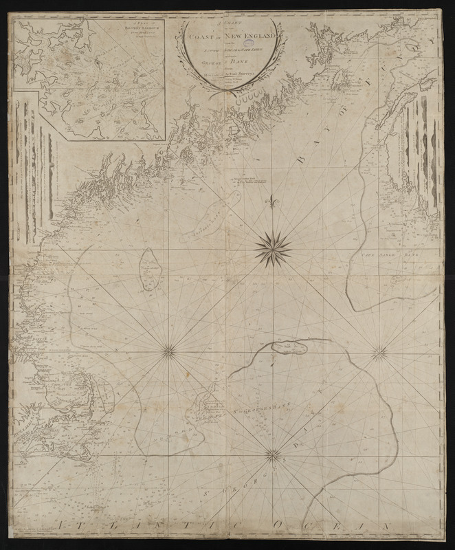 A chart of the coast of New England from the South Shoal to Cape Sable including Georges Bay from Holland & actual surveys