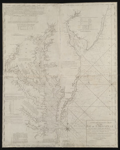 A new and accurate chart of the Bay of Chesapeak including Delaware Bay with all the shoals, channels, islands, entrances, soundings, & sailing marks as far as the navigable part of the rivers Patowmack Patapsco & N. East