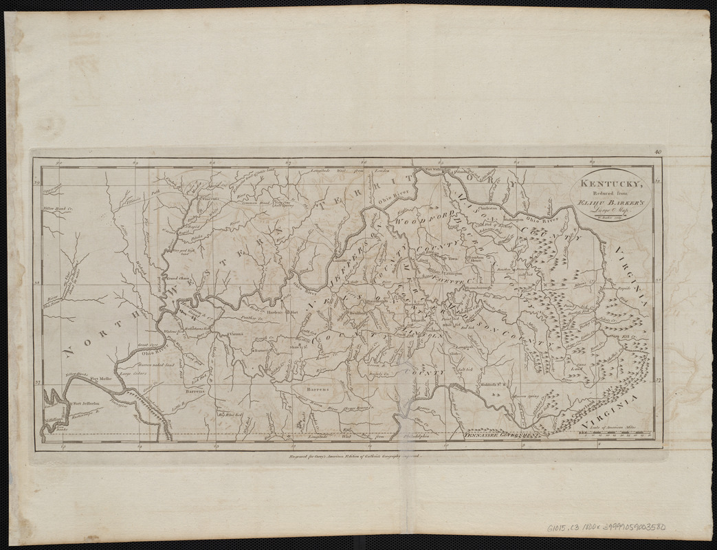 Kentucky, reduced from Elihu Barker's large map