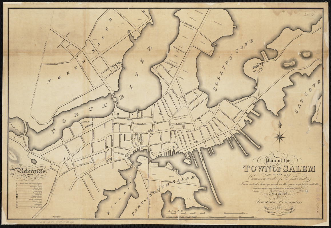 Plan of the town of Salem in the commonwealth of Massachusetts