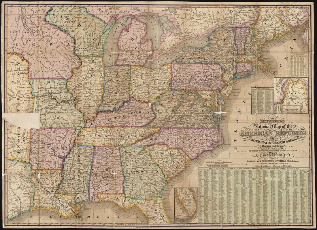 Mitchell's national map of the American Republic or United States of North America
