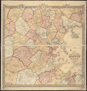 Map of the city and vicinity of Boston, Massachusetts