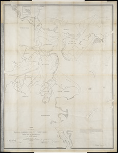 Map of parts of Boston Harbor and its tributaries
