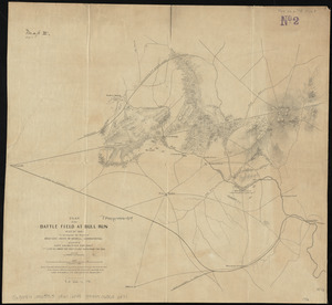 Plan of the battle field at Bull Run, July 21st 1861