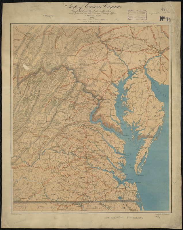 Map of eastern Virginia