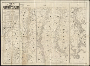 Lloyd's map of the Lower Mississippi River from St. Louis to the Gulf of Mexico