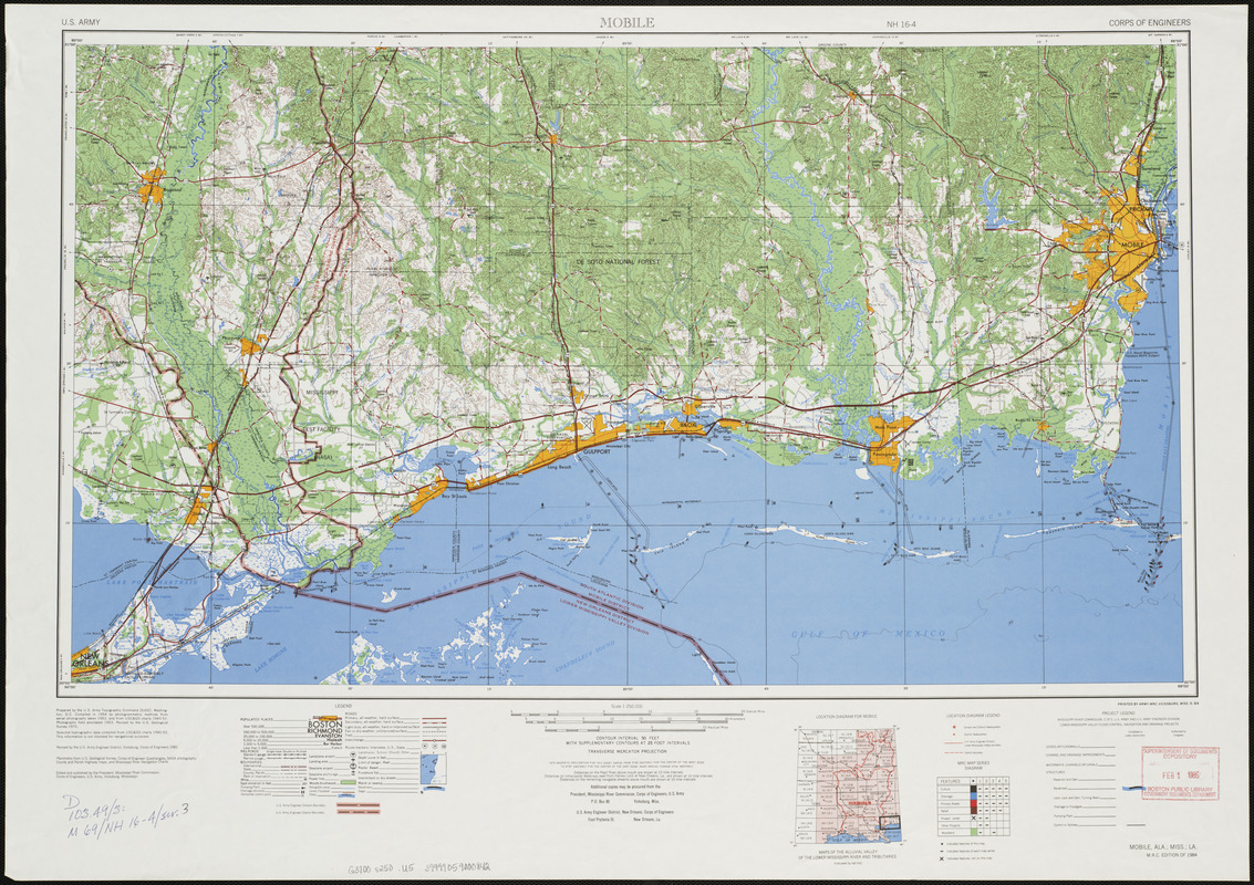 Map of Louisiana, Mississippi and Alabama - Norman B. Leventhal Map &  Education Center
