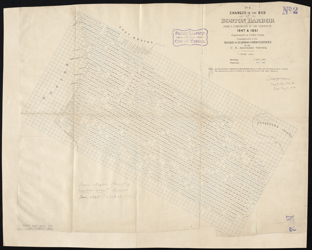 Changes in the bed of Boston Harbor from a comparison of the surveys of 1835-61