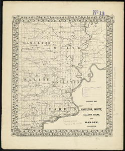 Township map of Hamilton, White, Gallatin, Saline, and Hardin, Counties