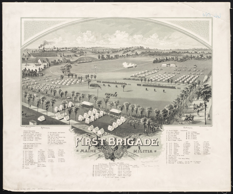 Encampment of First Brigade, Maine Volunteer Militia, Augusta, Aug.25, 26, 27, 28, 1885
