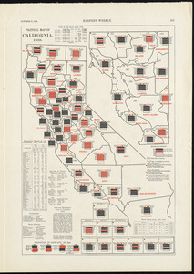 Political map of California. 1888