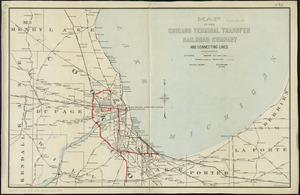 Map of the Chicago Terminal Transfer Railroad Company and connecting lines