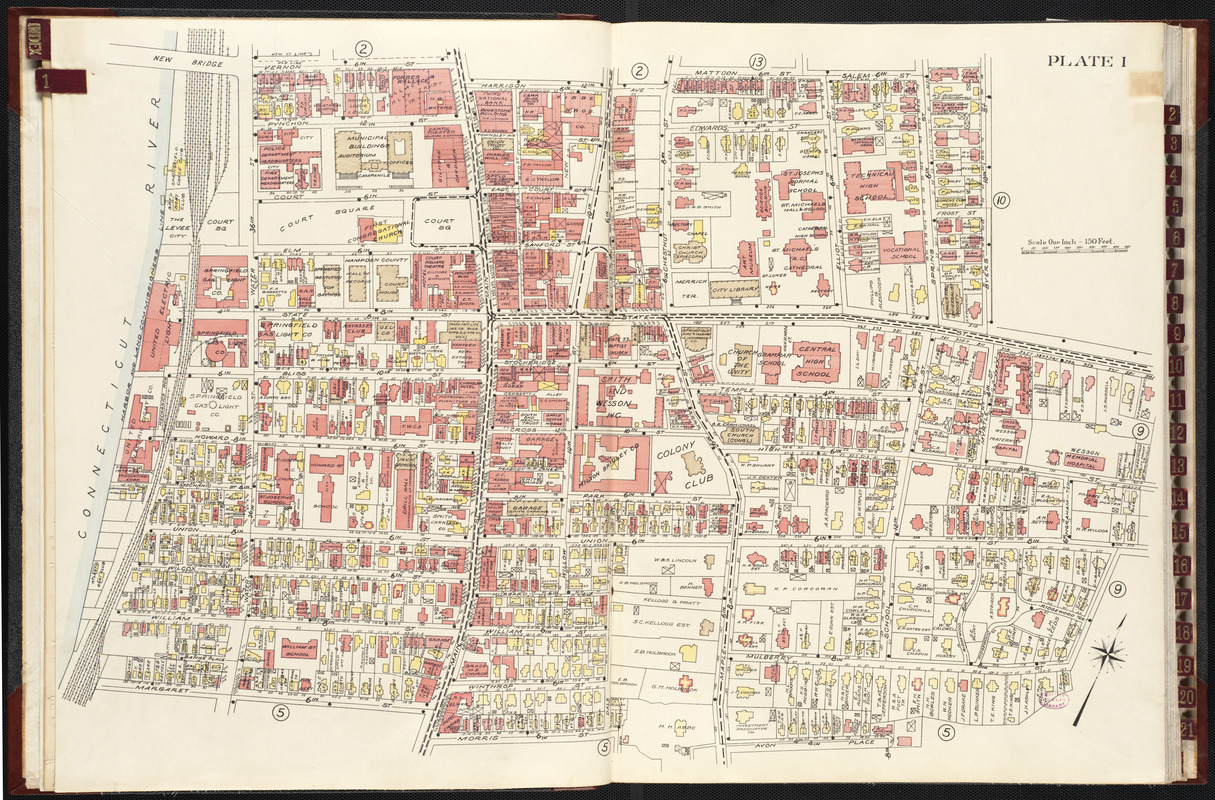 Richards standard atlas of the city of Springfield and the town of Longmeadow, Massachusetts [plate 1]