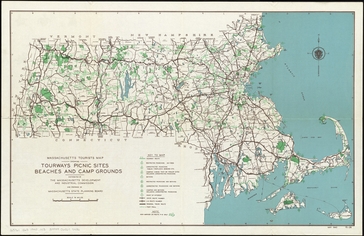 Massachusetts tourists map