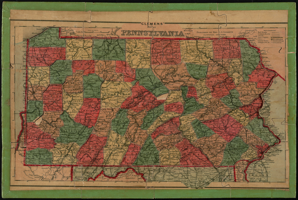 Clemens' map of Pennsylvania