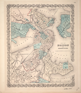 Map of Boston and adjacent cities