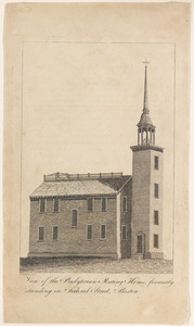 View of the Presbyterian Meeting House, formerly standing in Federal Street, Boston