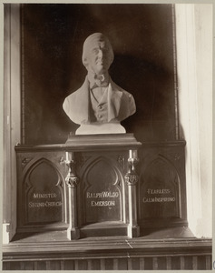 Bust of Ralph Waldo Emerson. Second Church, Boston