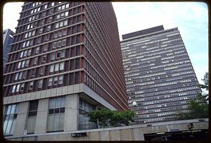 View of the Fairfield apartments and The Boylston apartments & offices on Boylston St.